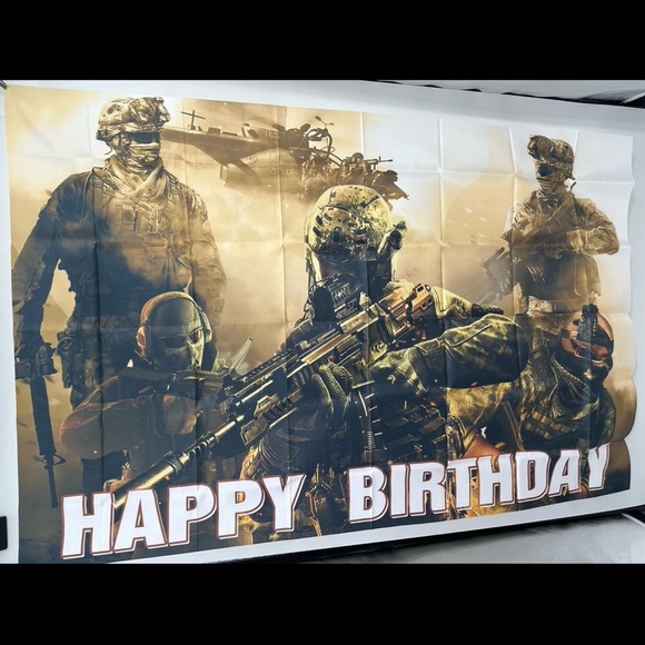 Call of Duty 104 Piece Military Themed Happy Birthday Decorations - Picture 1 of 16